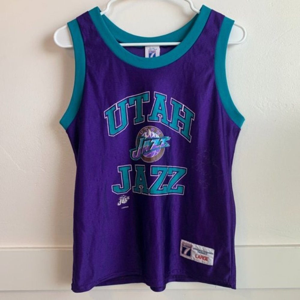 Vintage Utah Jazz Jersey Signed by Bryon Russell #3